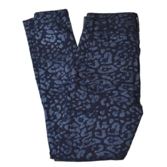 Joe’s Jeans The Charlie High Rise Skinny Jeans Black Cheetah Print Size 25 - Picture 3 of 11